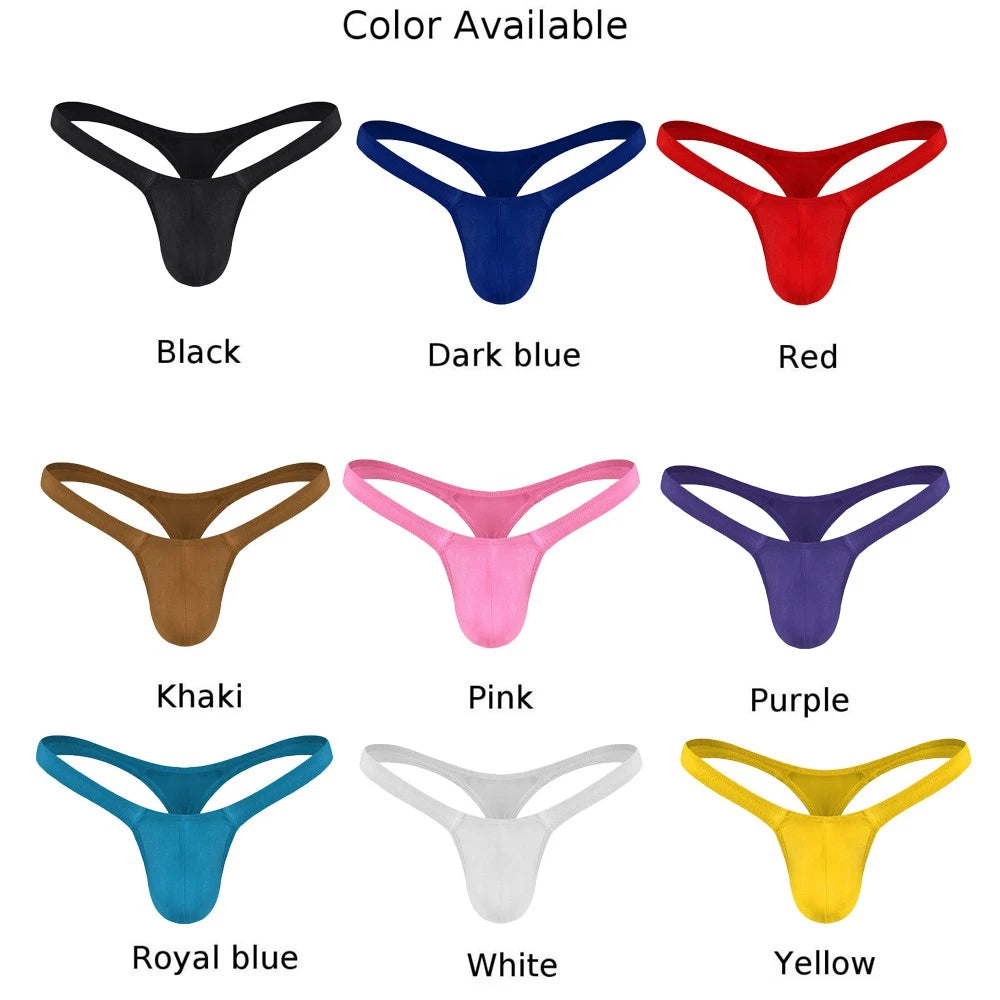 2X Low Rise Thongs for Men - G String Bulge Pouch Bikini Underpants