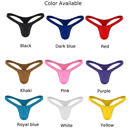 2X Low Rise Thongs for Men - G String Bulge Pouch Bikini Underpants