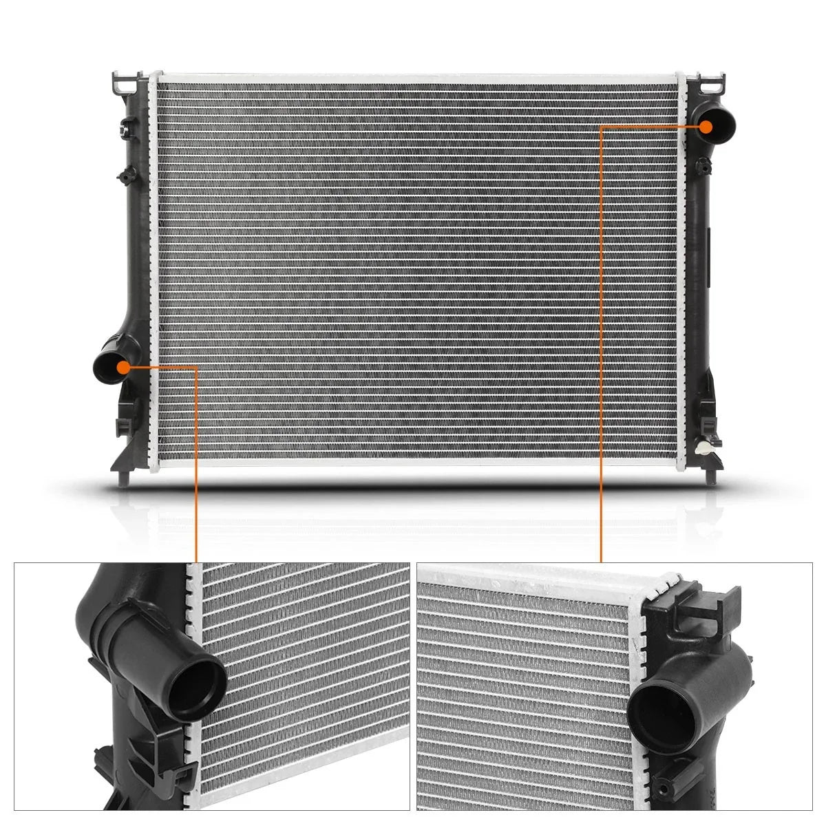 OE Style Aluminum Radiator DPI-13158 for Chrysler 300/Charger/Challenger (2008–2019)