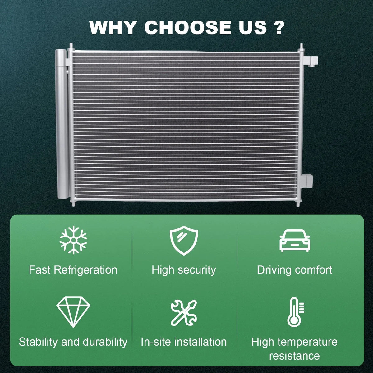 AC Condenser for Chevrolet City Express, Nissan NV200 (2013–2017)