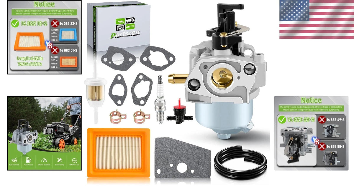 Carburetor Kit for Kohler Auto Choke (14 853 68-S & 14 853 90-S)