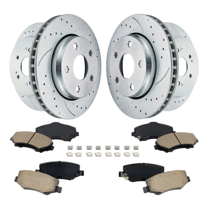 Front Rear Brake Rotors and Pads for Jeep Wrangler JK (2018–2018)