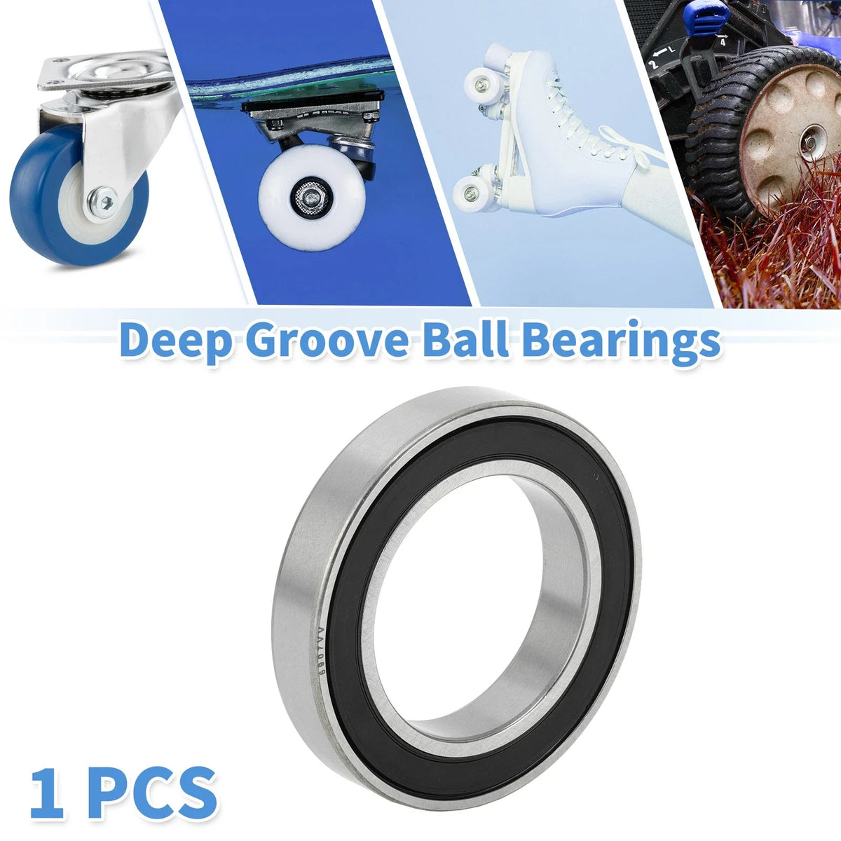 Deep Groove Ball Bearing 35x55x10mm for Scooter Skateboard (6907VV)