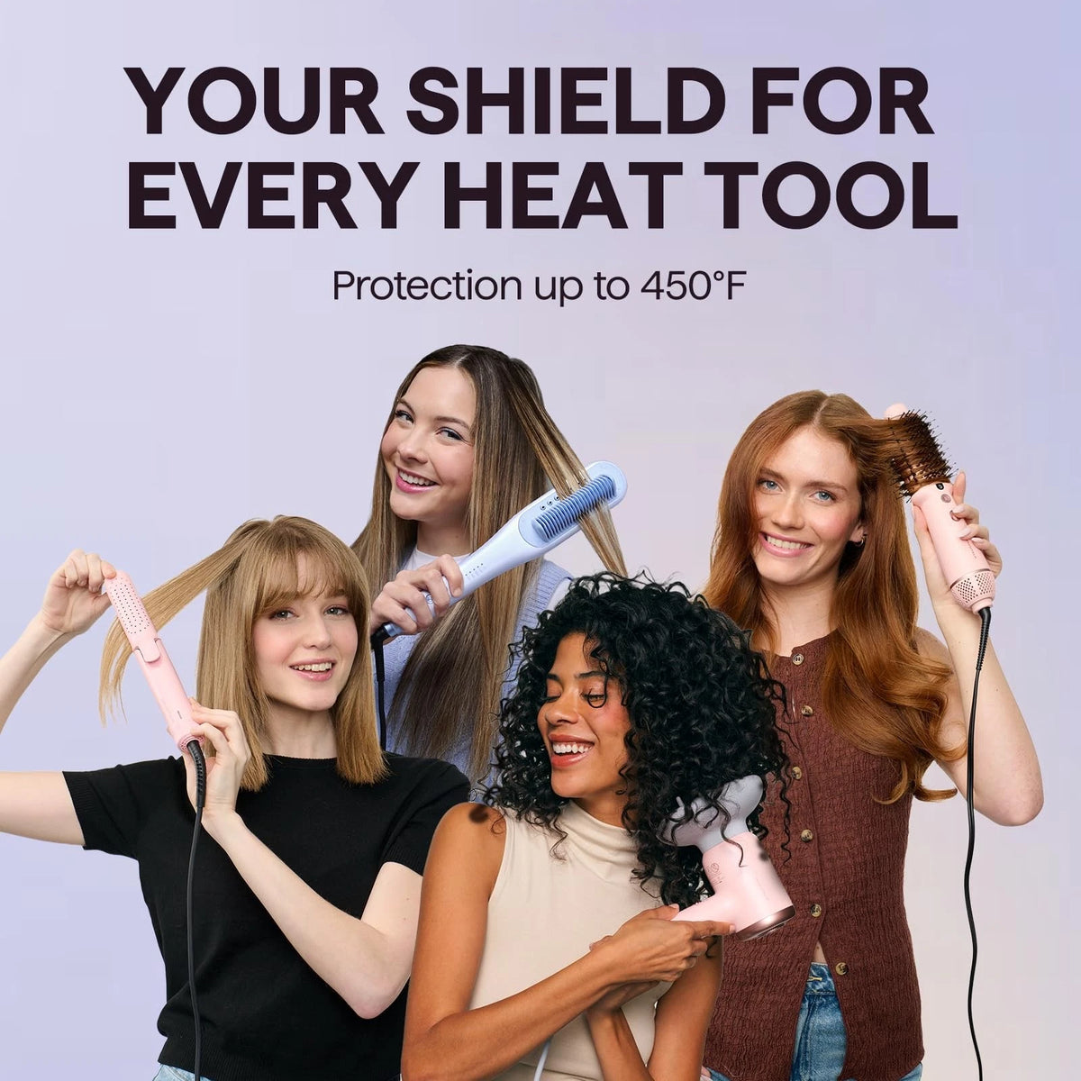 Cool Curl Airflow Styler and Heat Protectant Spray for Hair (1.69 Fl Oz)