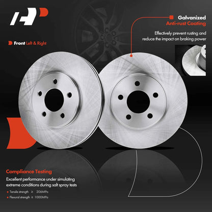 Set of 2 Front Brake Rotors & Pads for Ford Crown Victoria (2003–2005) 10154103, R-54103
