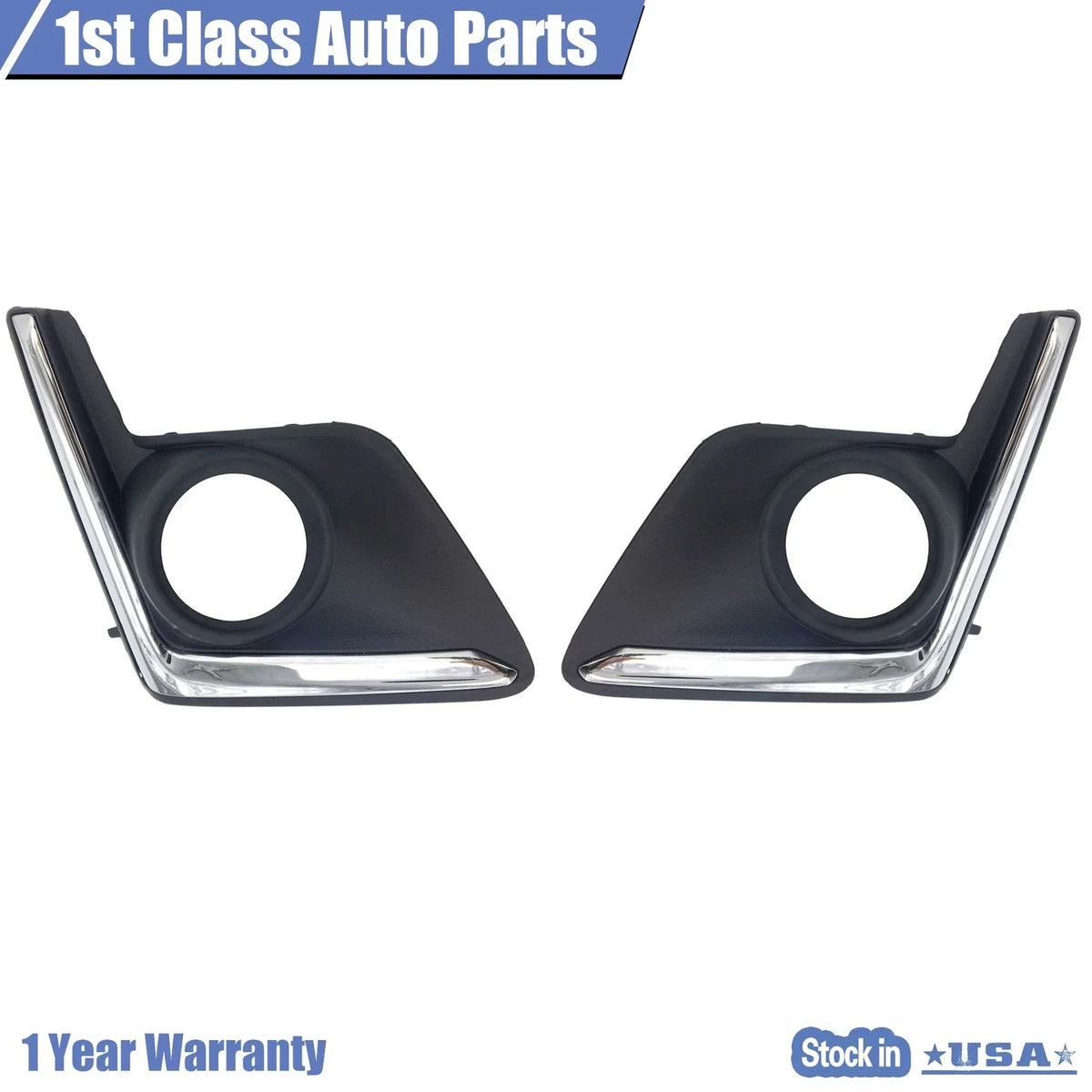 Set of 2 Black Fog Lamp Bezels for Subaru Crosstrek (2016–2017)