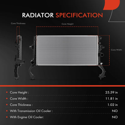 Radiator for Hyundai Veloster N (2019–2020) 25310K9000, 13884