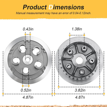 Inner Clutch Hub Boss Pressure Plate Assembly for Yamaha YZ125 YZ125X (2000–2024)