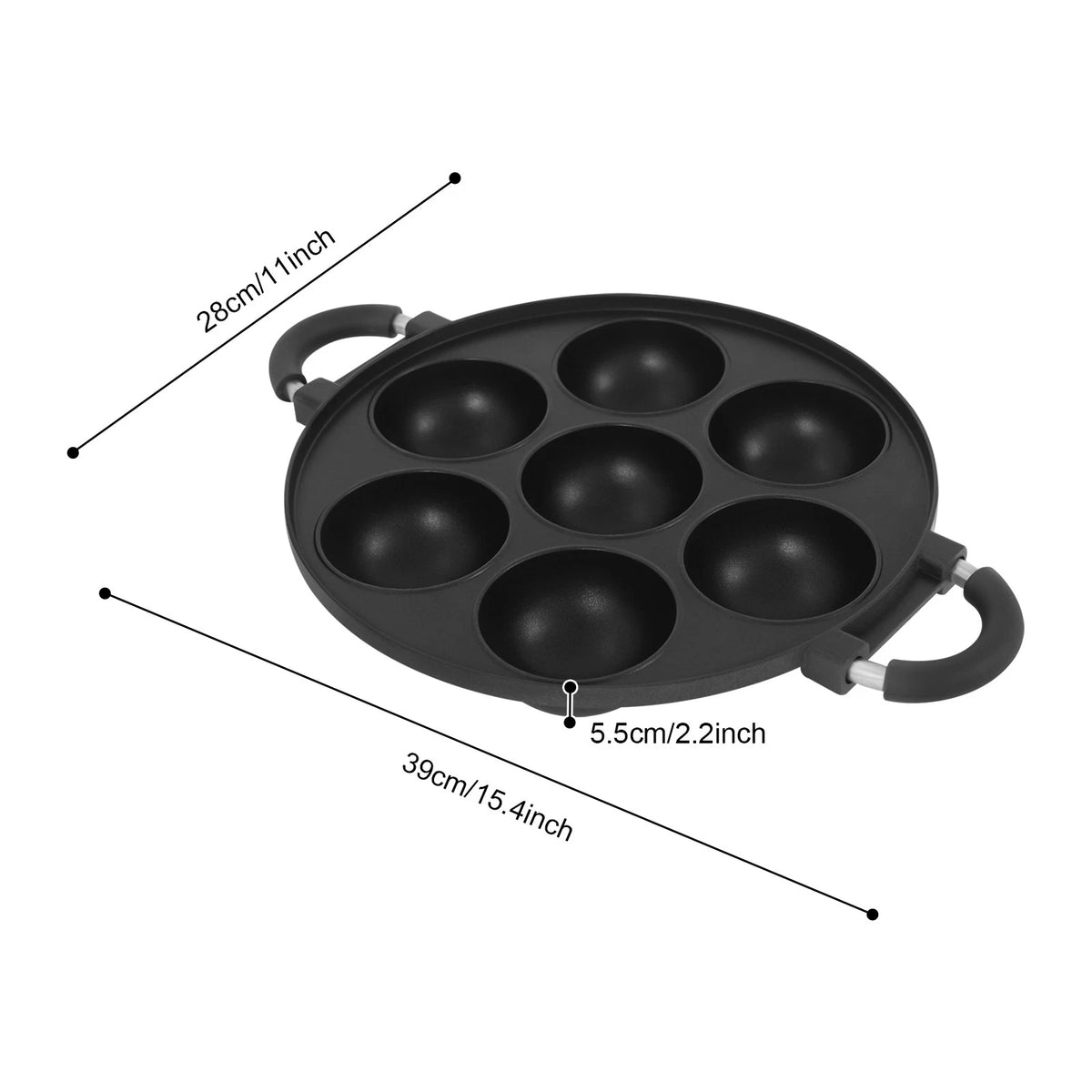 Takoyaki Pan for Octopus Balls (Non-Stick)