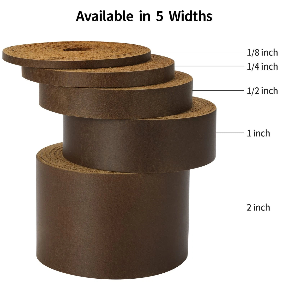 2X Full Grain Leather Straps 2 Inch Wide Dark Brown 72.5in Long