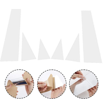 Set of 6 Silvery Exterior Pillar Posts Trim for VW Polo Hatchback (2011–2018)