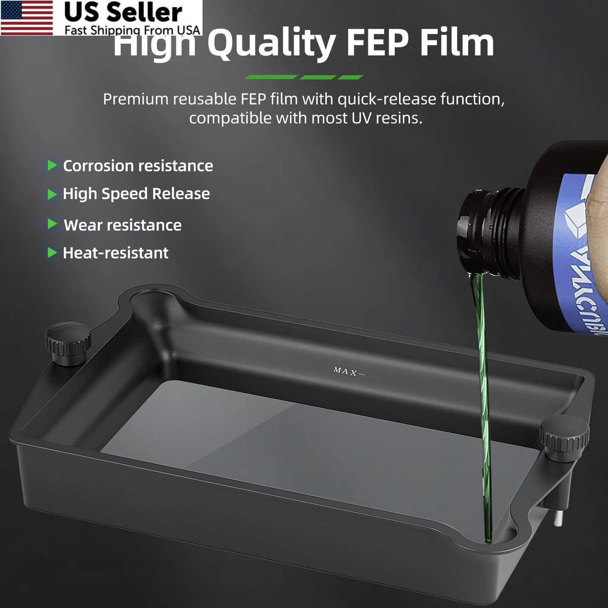 5 Pack Saturn 4 Ultra FEP Film for LCD MSLA DLP Resin Printer 273x176mm