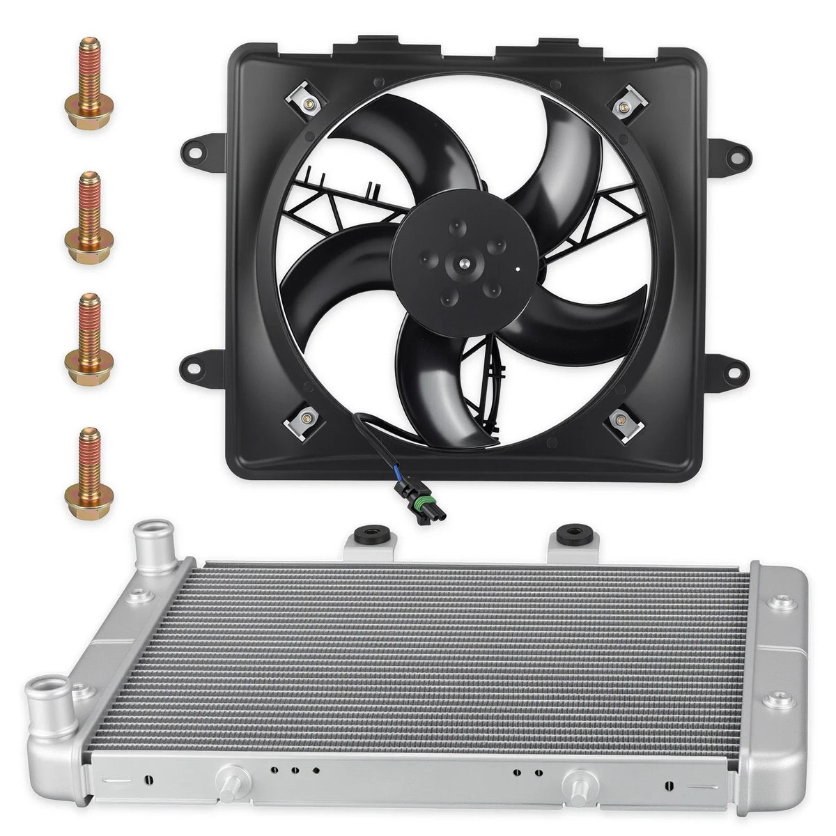 Aluminum Radiator & Cooling Fan for Polaris Sportsman 700 800 EFI (2004–2014)
