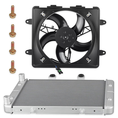 Aluminum Radiator & Cooling Fan for Polaris Sportsman 700 800 EFI (2004–2014)