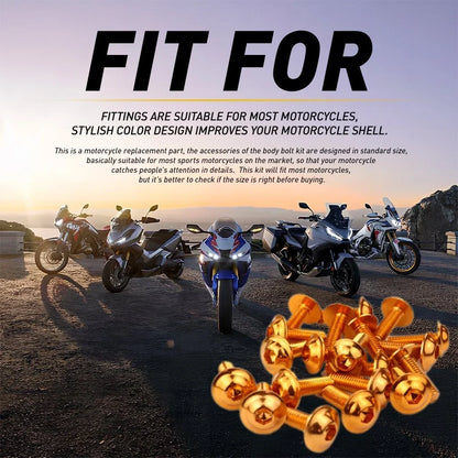 177PCS Fairing Bolts Kit for Kawasaki Ninja 400/500/650 (2018–2023)