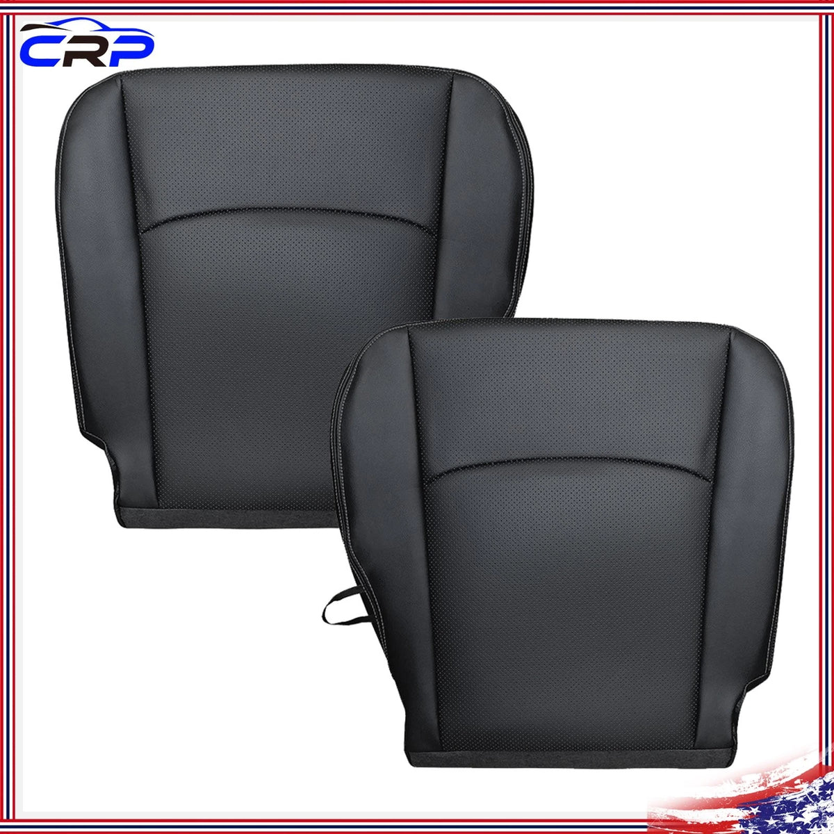 2x Leather Front Bottom Seat Cover for Dodge Ram 1500 2500 3500 4500 (2013–2018)