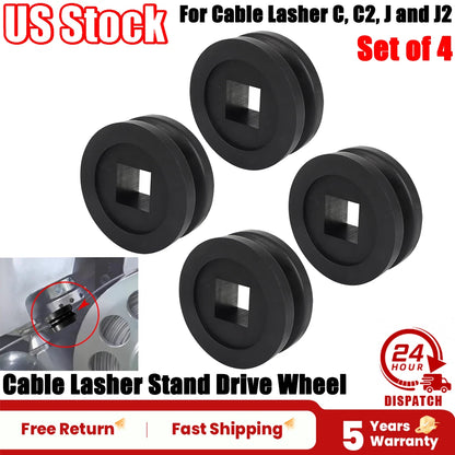 Set of 4 Drive Wheels for Cable Lasher C, C2, J & J2 Rubber