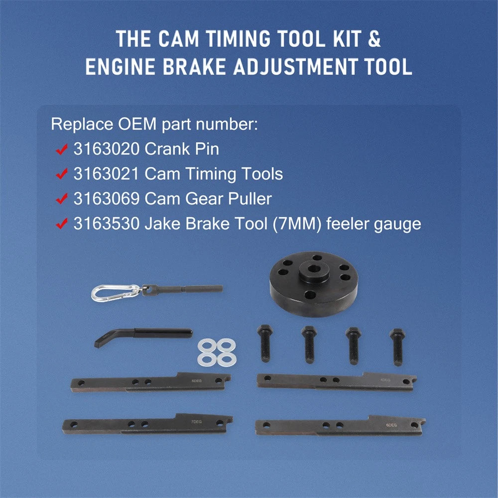 Timing Injector Cam Gear Puller Tool Kit for Cummins ISX & QSX (IE676104ES)