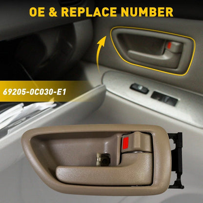 Set of 2 Inside Beige Door Handles for Toyota Sequoia Tundra (2001–2007)