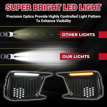 LED DRL Fog Light Bezels for Subaru WRX STI (2018–2021) LH & RH