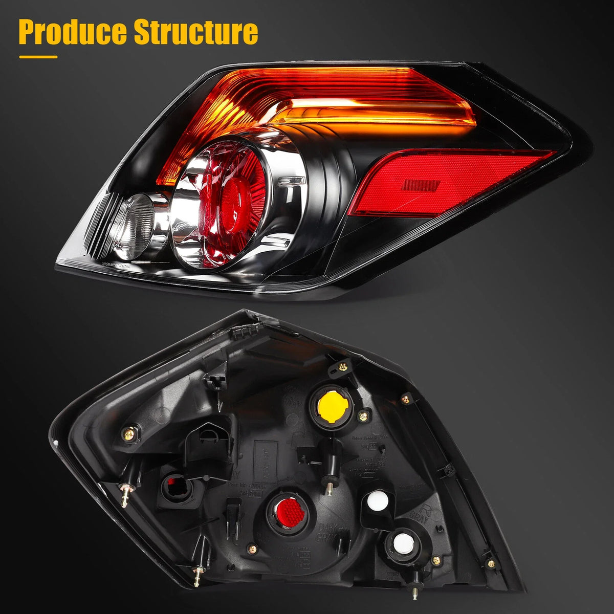 Tail Light Assembly for Nissan Altima 4-Door Sedan (2007–2012) Pair