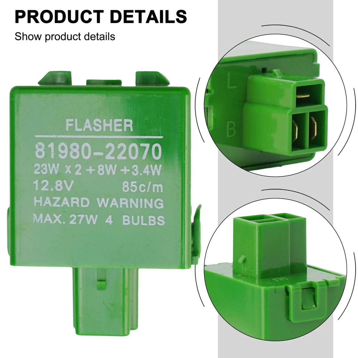 Turn Signal Flasher Relay for Toyota Pickup, 4Runner (1984–1995)