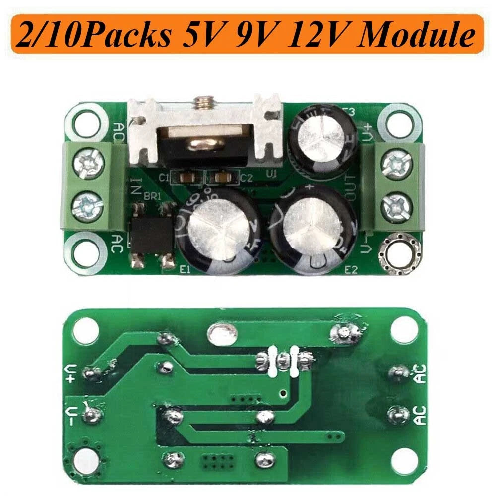 2X Single Regulated Power Supply Module DC 5/9/12V Rectifier Filter Board