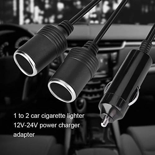 Dual Car Cigarette Lighter Splitter Charger for Universal Vehicles (12V)