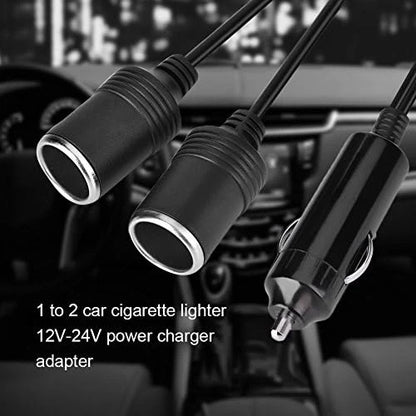 Dual Car Cigarette Lighter Splitter Charger for Universal Vehicles (12V)