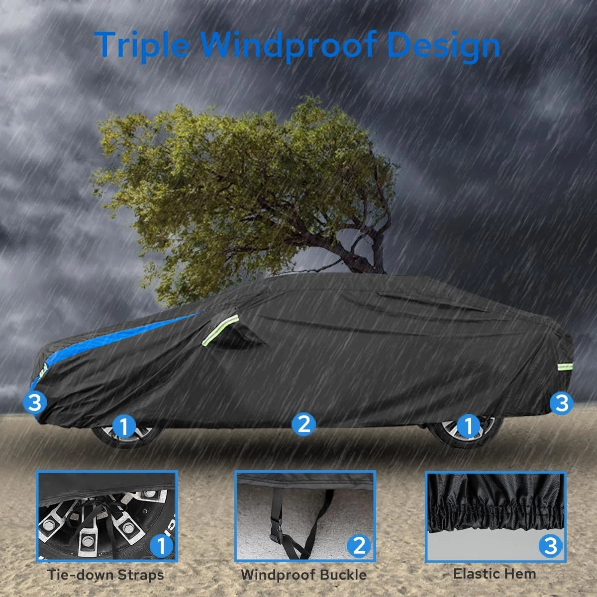 Custom Fit Car Cover for Toyota Camry (Waterproof, All-Weather)