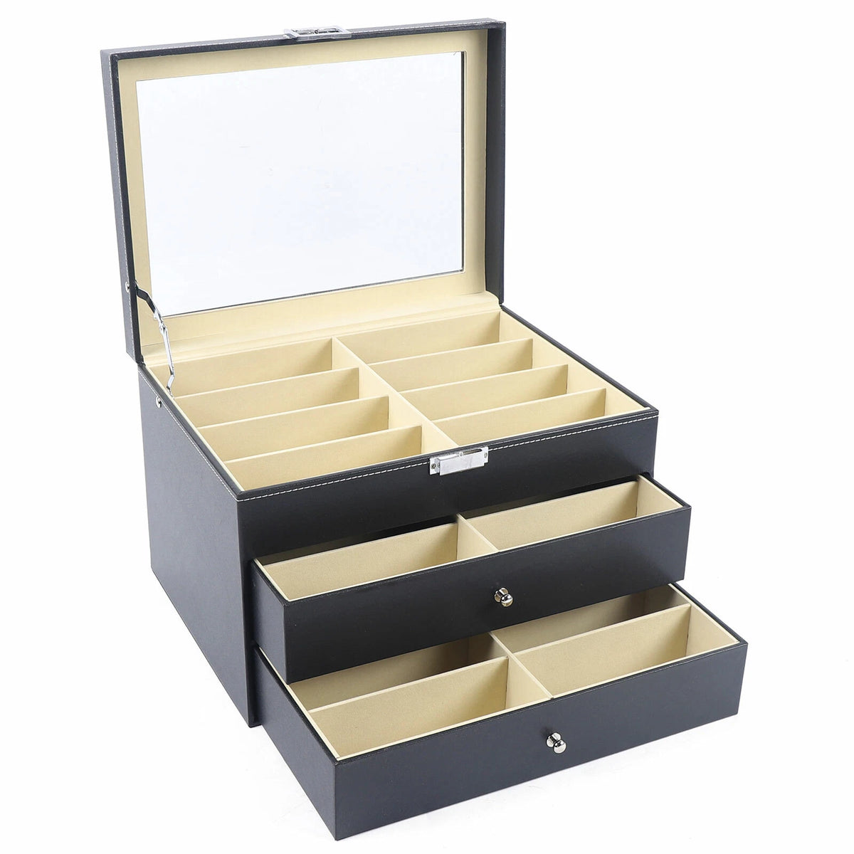 24-Slot Eyeglass Organizer Display Case Storage Box