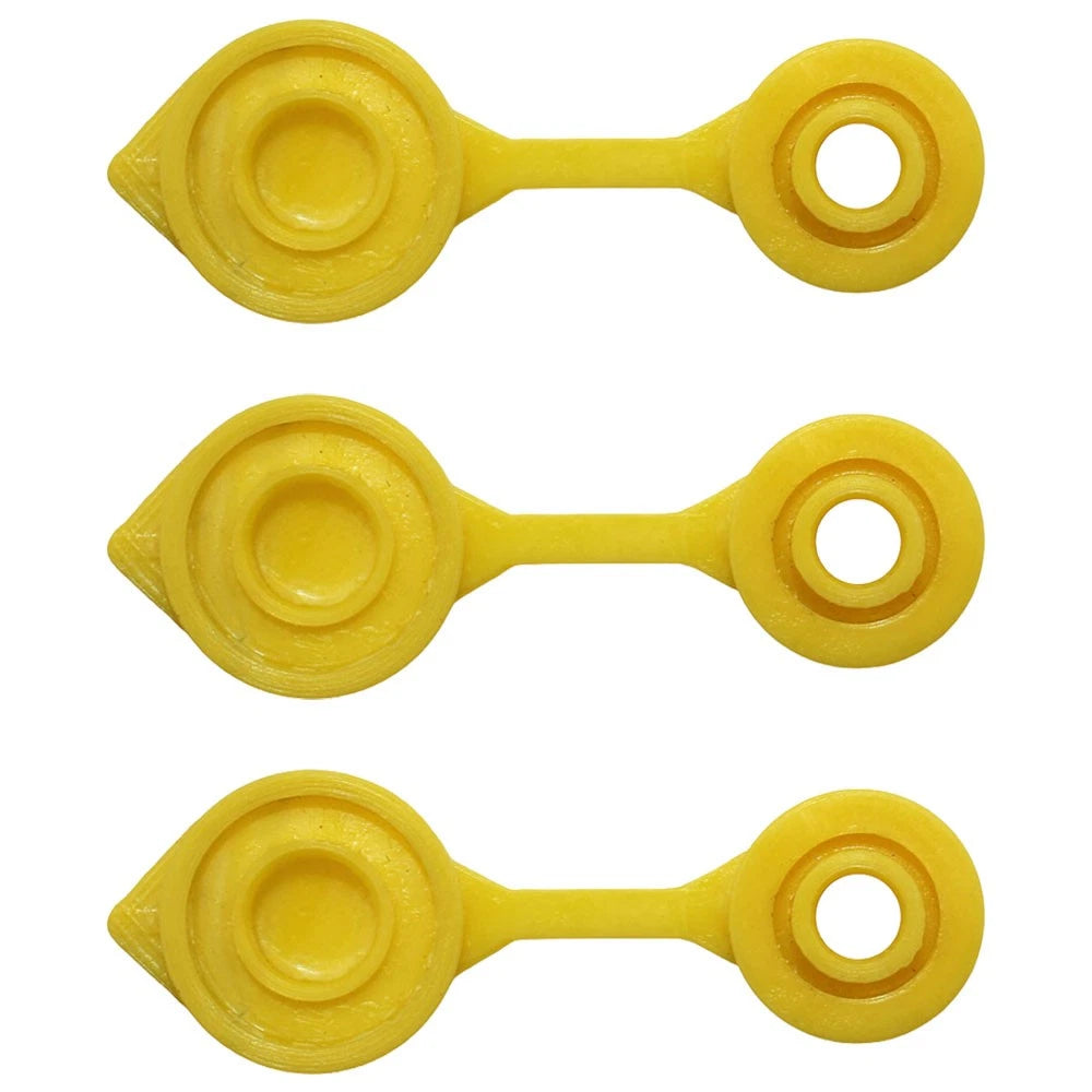 3 Yellow Fuel Gas Can Jug Vent Caps for (No Specific Years)