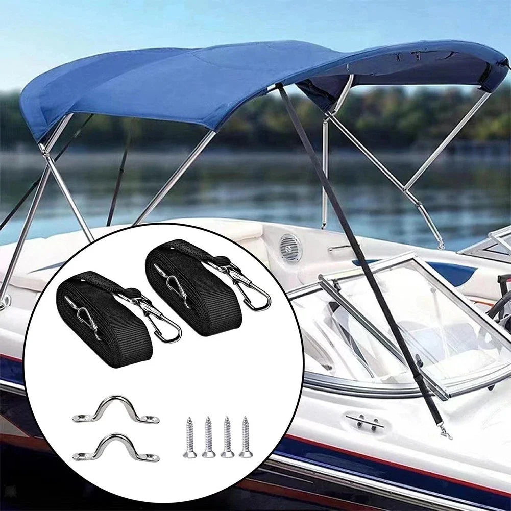 2 Adjustable Nylon Straps for Bimini Top with Stainless Steel Fasteners