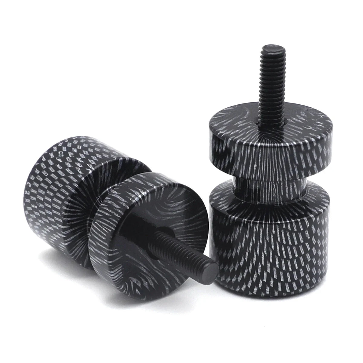 Carbon Flat Swingarm Spools 6mm for Yamaha FZ6 (2004–2008) / FZ8 (2011–2012)