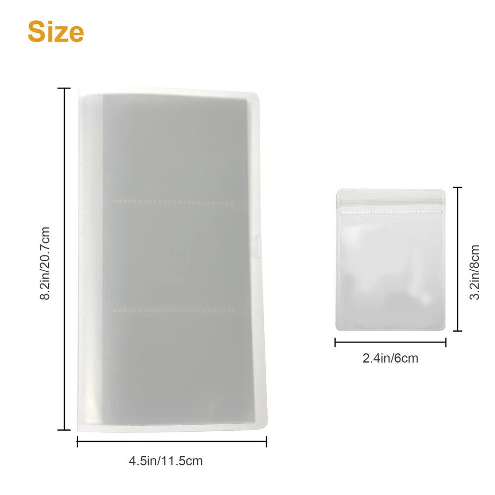 2Pcs Transparent Clear Earring Storage Book with Bag