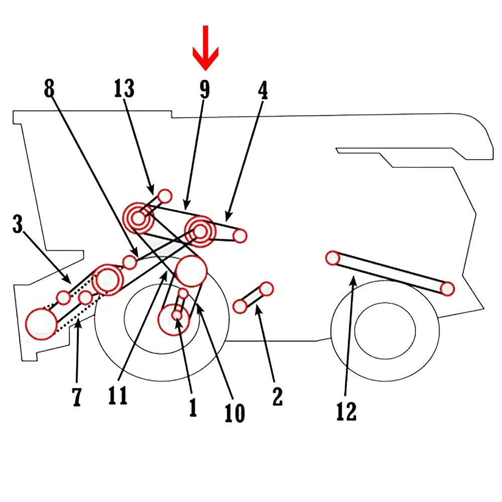 Countershaft Belt for 6600 7700 (Fits COB40-0831 H84462 H84462-A)