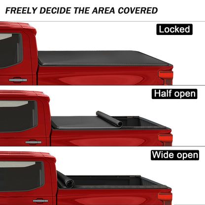 Roll Up Tonneau Cover for Chevy Silverado GMC Sierra 5.8FT (2007–2023) H068