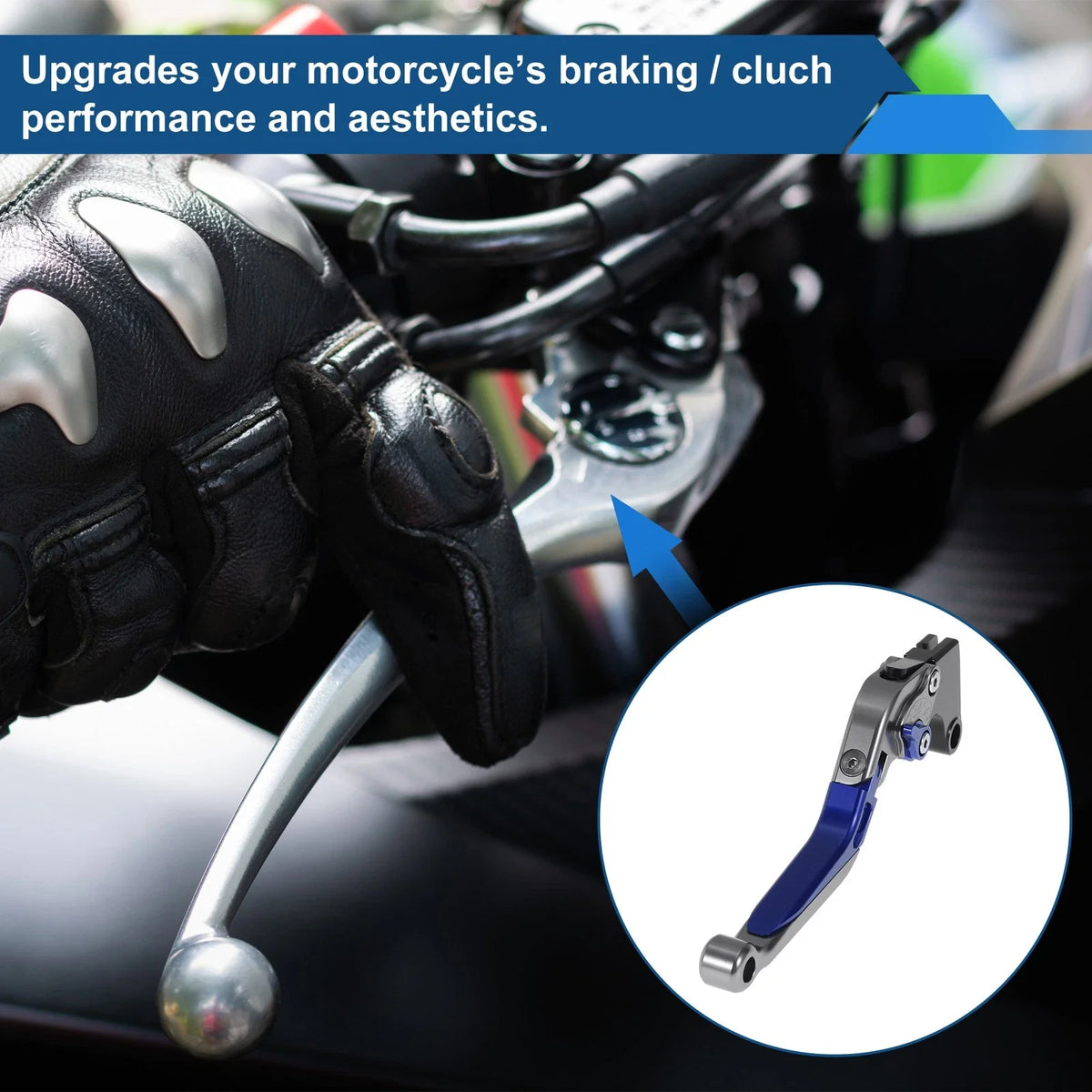 Adjustable Brake Clutch Lever for Honda CBR600RR (2007–2016) Titanium Blue