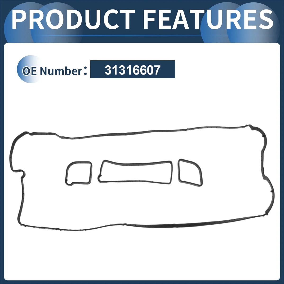 Valve Cover Gasket No. 31316607 for Volvo S60 (2010–2014)