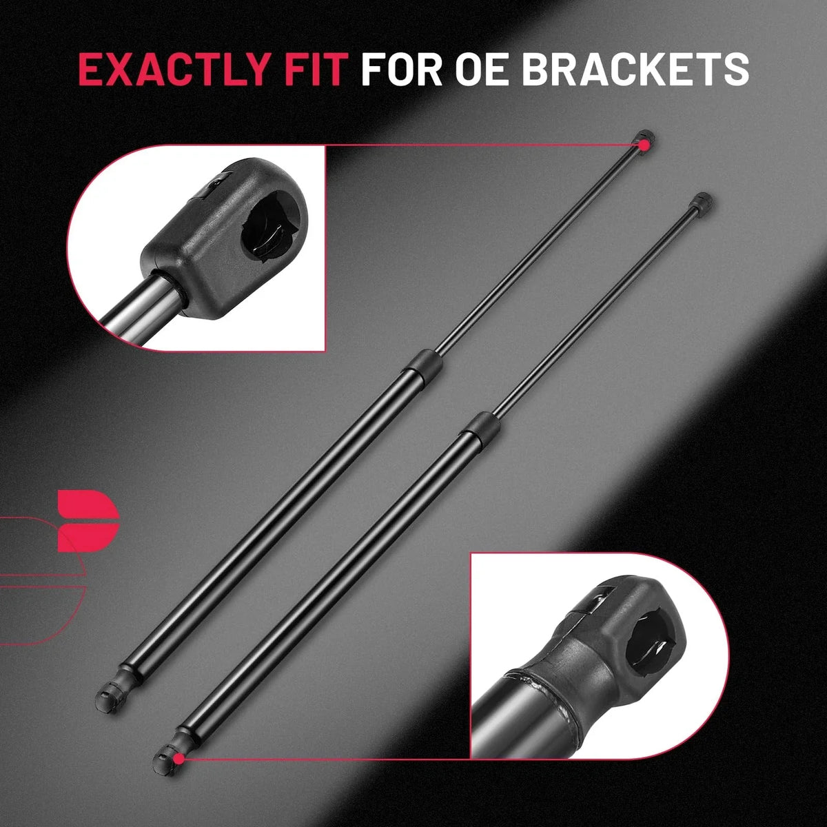 2X Gas Struts for Tonneau Cover Truck Bed (36 Inch, 100lbs)