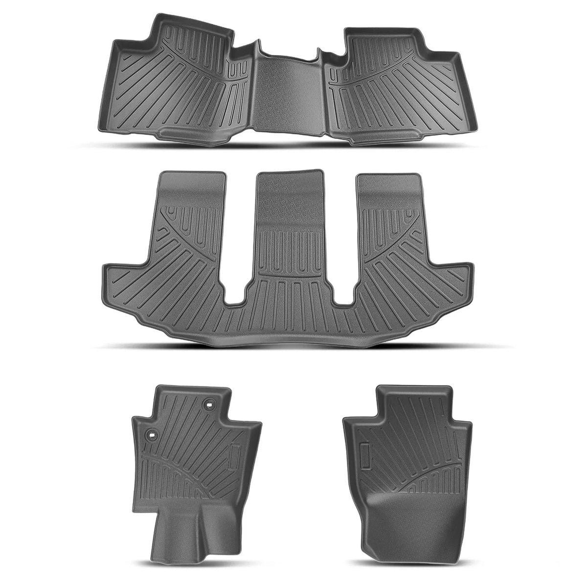 Set of 4 Rubber Floor Mats Liner Kit for Toyota Highlander (2020–2025)