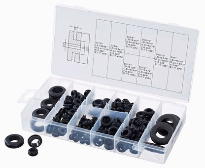 180 pc Rubber Grommet Assortment Kit for Firewall Hole Electrical Wiring