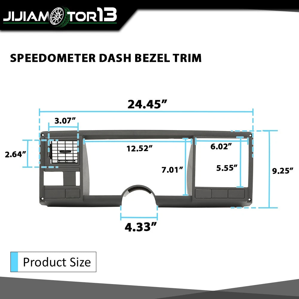 Speedometer Dash Bezel Trim for Chevy Silverado GMC Sierra (1988–1994) J-02ITM4333A