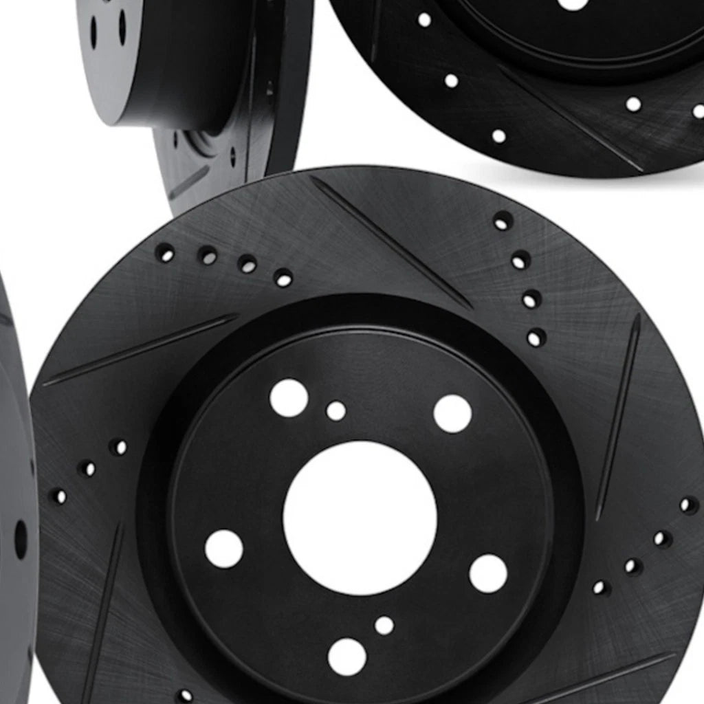 Rotor Set for Acura TL (2004–2008) ALX-PAU-DF-8004-58024-CLA1, Vented, Drilled, Slotted