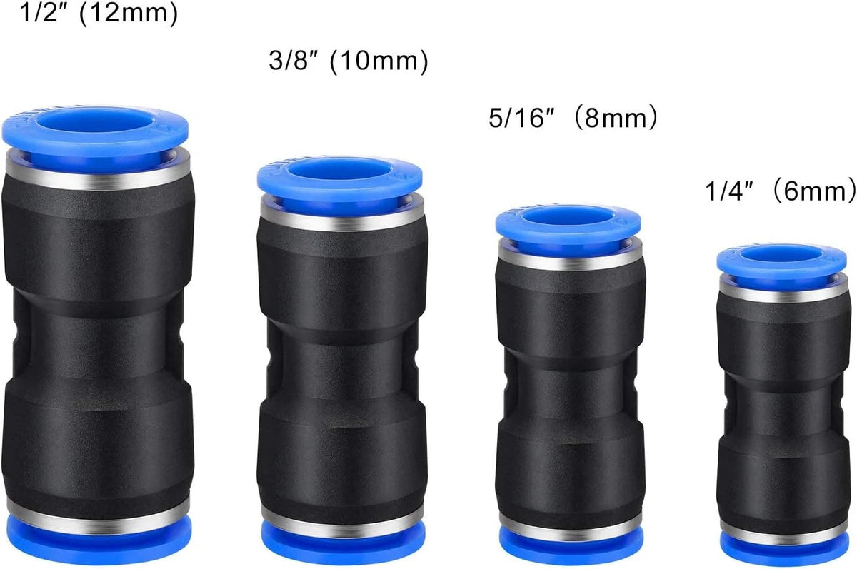 40 Pieces 1/4, 5/16, 3/8, 1/2 Inch Black and Blue Automotive Fasteners