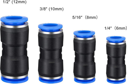 40 Pieces 1/4, 5/16, 3/8, 1/2 Inch Black and Blue Automotive Fasteners