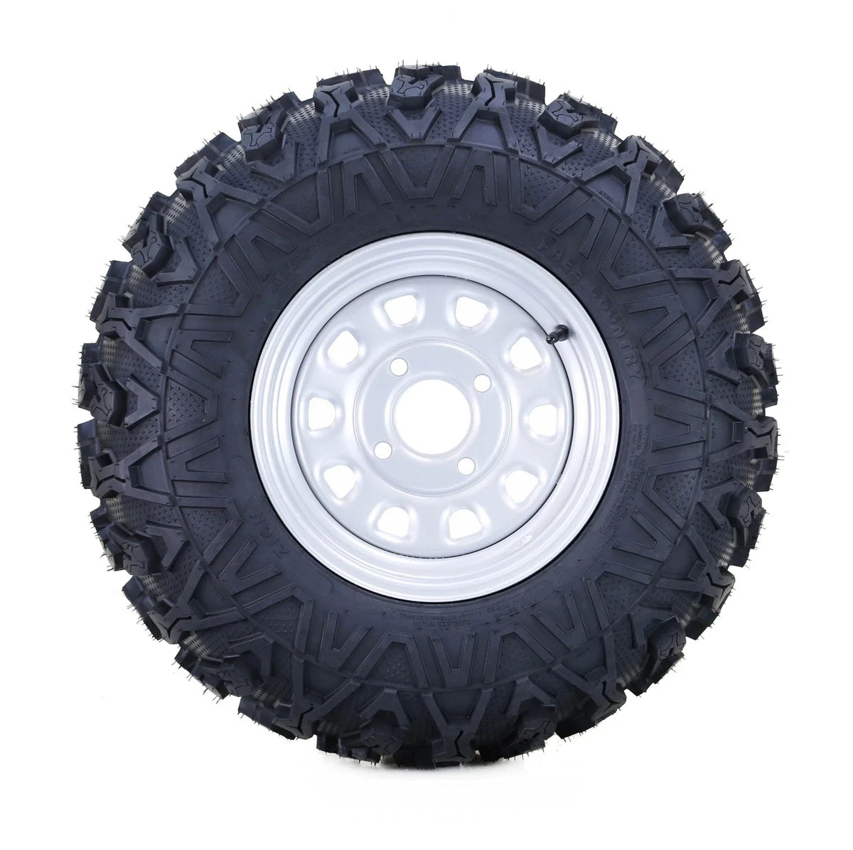 Set of 2 ATV Tires & Wheels 24x8-12 4-110 PCD 5+2 Silver for Free Country