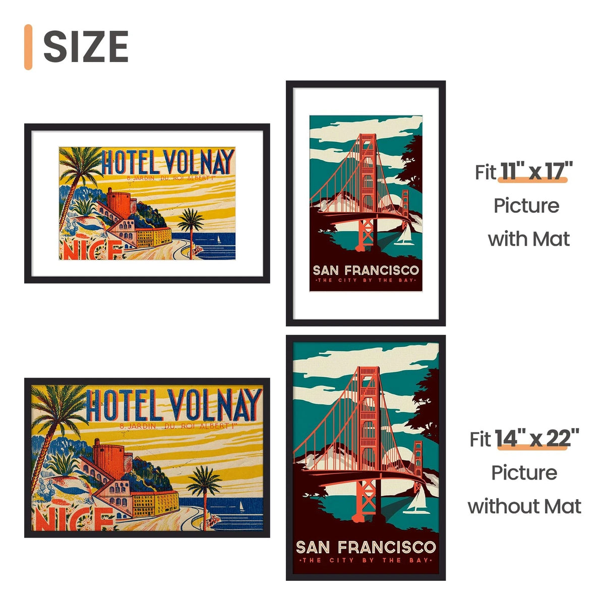 14x22 Picture Frame for Displaying 11x17 Photos (No Known Part Numbers)