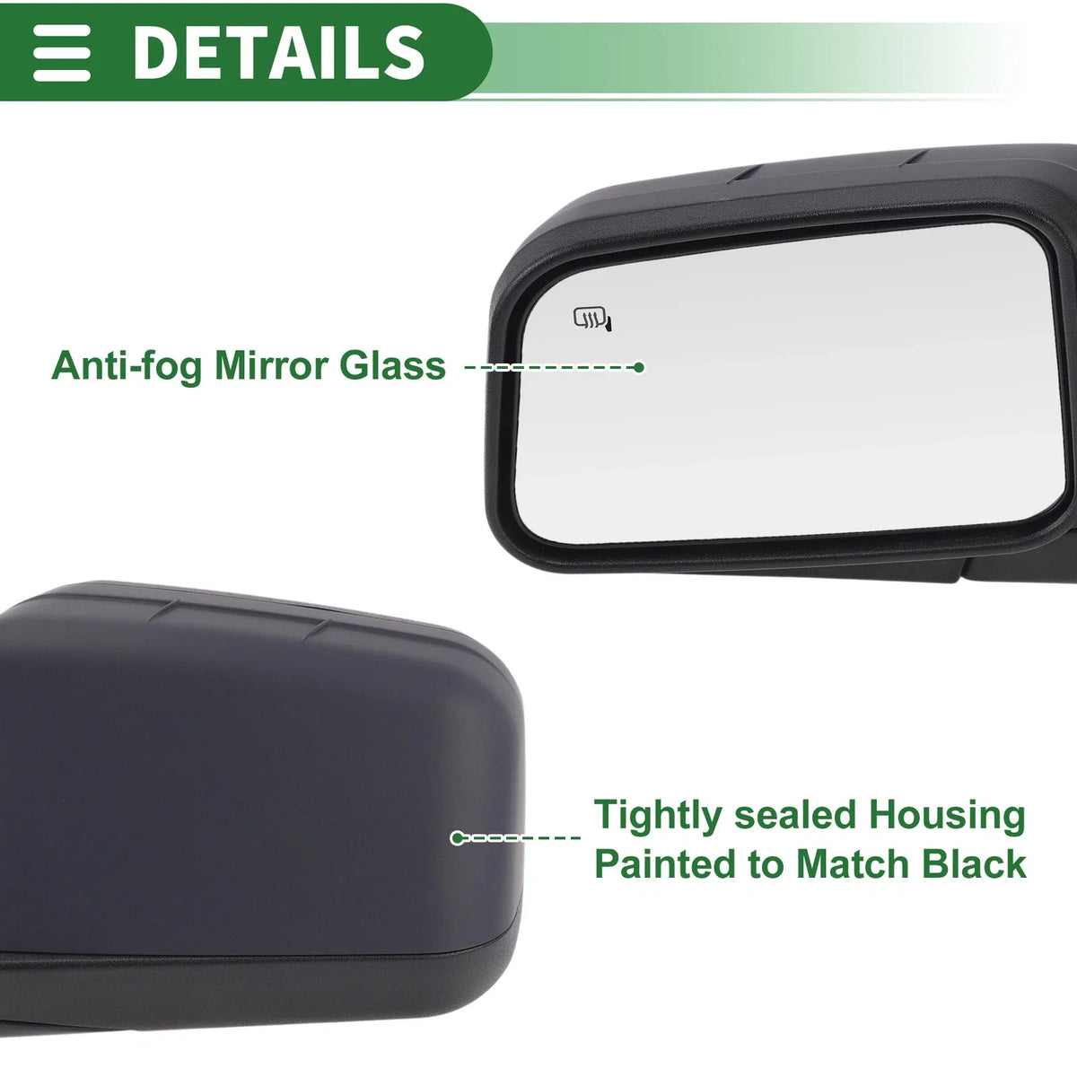 11 Pins Left Passenger Side Door Mirror for Ford Edge (2007–2011)