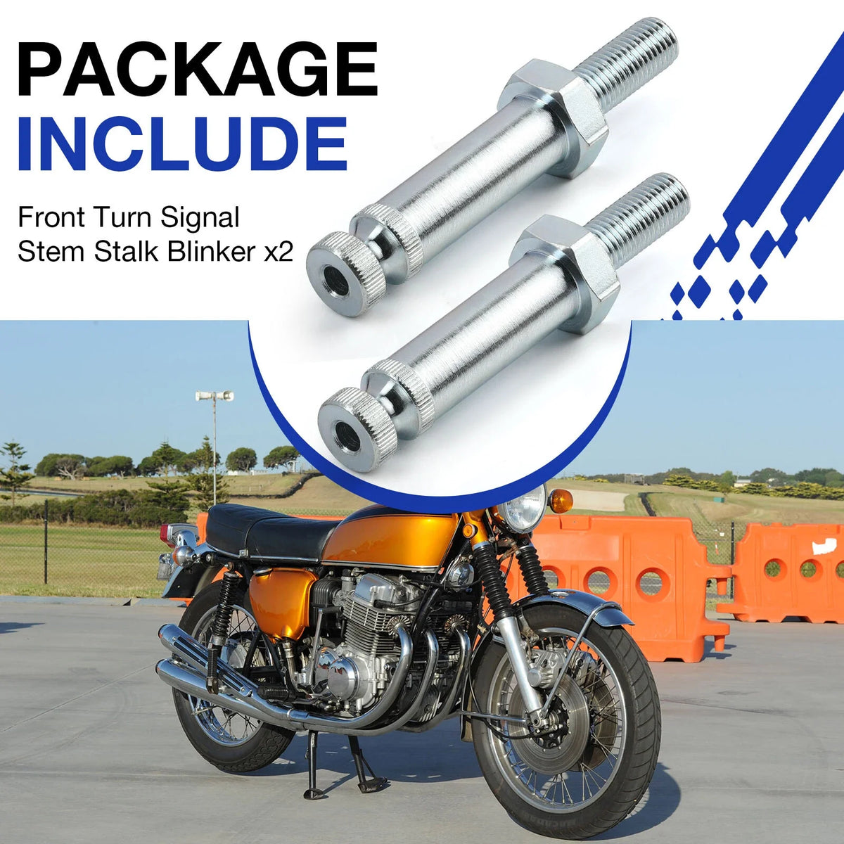 Front Turn Signal Stem Stalk Blinker for Honda CB500 CL125A CL175 CL350 CL450 (1970–1978)
